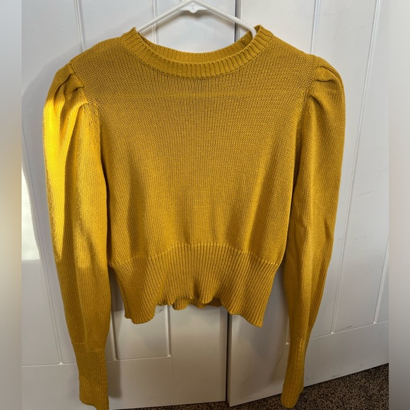 Design lab mustard cropped sweater XS - Picture 3 of 6